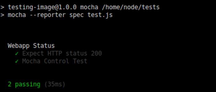 Mocha test console output Mocha test console output