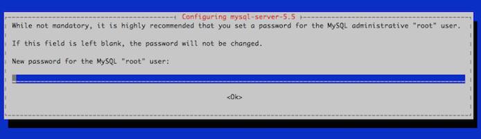 Setting the MySQL root password in Debian 7. Setting the MySQL root password in Debian 7.