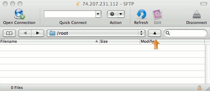 The root user’s home directory on a remote server in Cyberduck on Mac OS X. The root user’s home directory on a remote server in Cyberduck on Mac OS X.