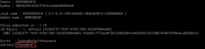 Mimikatz lsadump::secrets output Mimikatz lsadump::secrets output