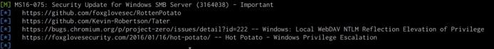 Token impersonation - windows exploit suggester output Token impersonation - windows exploit suggester output